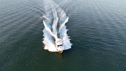 Powerboat off of the shore in Virginia Beach [03]