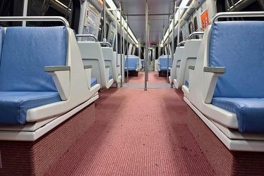 Interior of WMATA railcar 3015