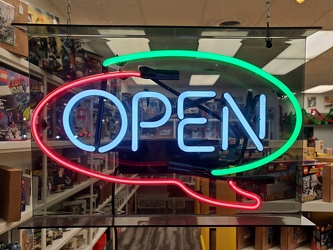 Former Quiznos "open" sign