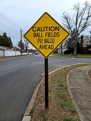 Ball fields ahead