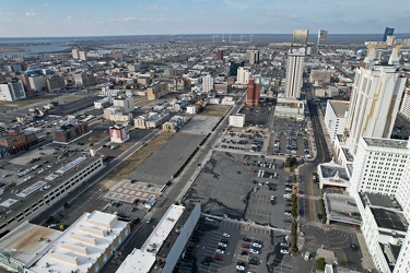 Atlantic City from over the beach, facing north