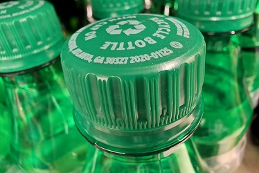 Cap on a bottle of Sprite