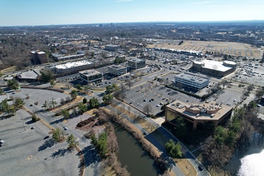 Office buildings along Lakeforest Boulevard and Russell Avenue