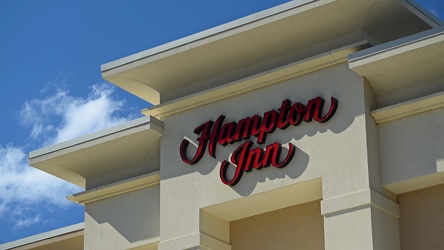 Sign at the Hampton Inn in Covington, Virginia