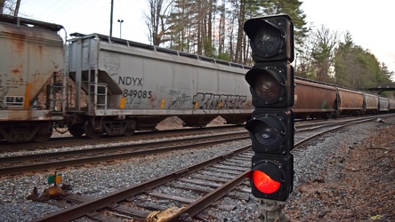 Signal governing exit to siding in White Sulphur Springs