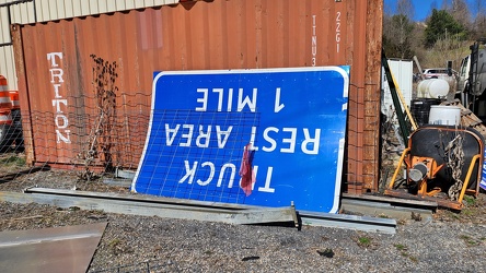 Truck rest area sign