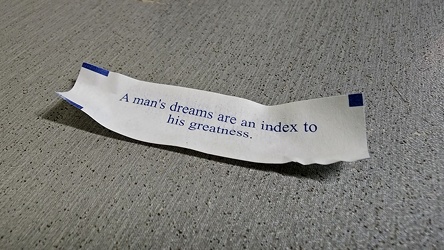 "A man's dreams are an index to his greatness."