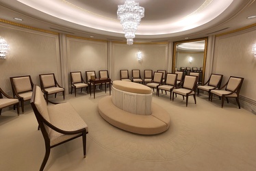 Sealing room at the Mormon Temple