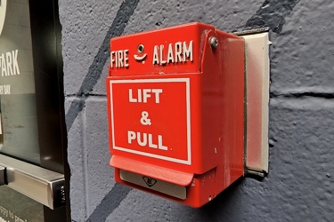 Fire alarm pull station at Whole Foods in Glover Park [01]