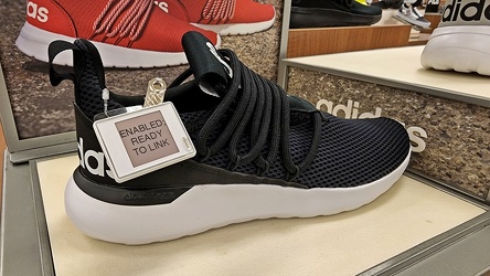 Price tag error on a shoe