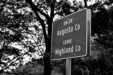 Sign at the border between Augusta and Highland Counties [03]