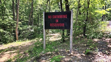 "NO SWIMMING IN RESERVOIR"