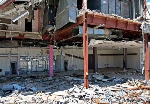 Staunton Mall demolition progress, June 4, 2022