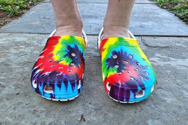 Rainbow Crocs