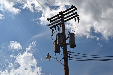 Utility pole at Ward Plaza