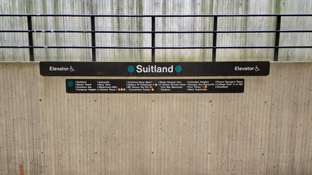 Signage at Suitland station