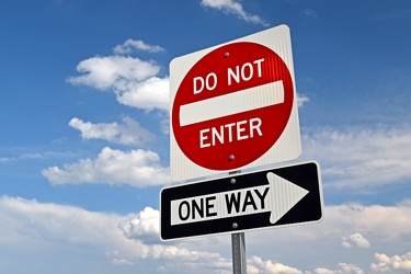 "DO NOT ENTER" and "ONE WAY" signs [02]