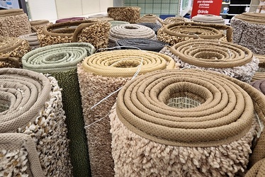 Rolls of carpet at Target