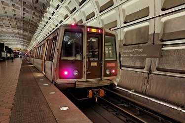 Red Line train at Stadium-Armory