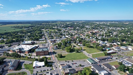 Aerial view of Charles Town and Ranson, West Virginia