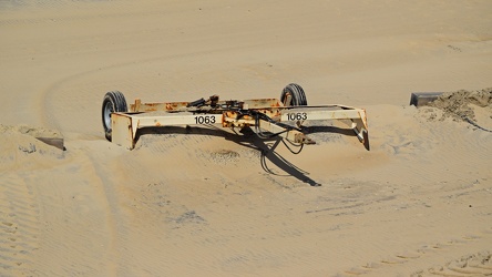 Wheeled device on the beach