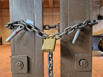 Locked gate at West Falls Church station