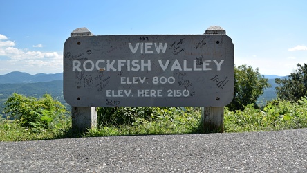 Rockfish Valley Overlook sign