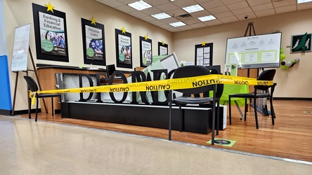 Sign for Woodforest National Bank inside Staunton Walmart