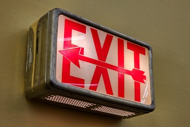 Vintage exit sign at Kroger [03]