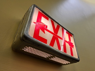 Vintage exit sign at Kroger [01]