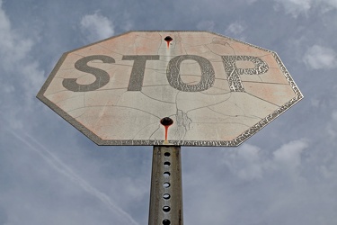 Stop sign at Apple Valley Marketplace [06]