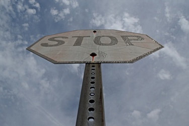 Stop sign at Apple Valley Marketplace [08]