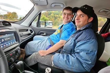 Elyse and Fred buckled in together