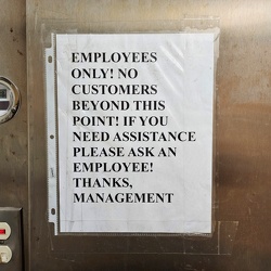 Cooler notice at Wytheville Sheetz