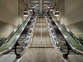 Escalator and stair bank at Knoxville Station Transit Center [01]