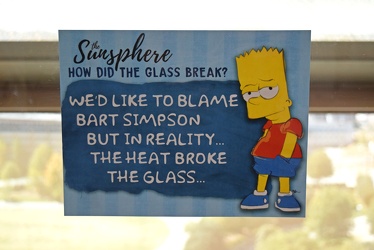 Sign at the Sunsphere featuring Bart Simpson