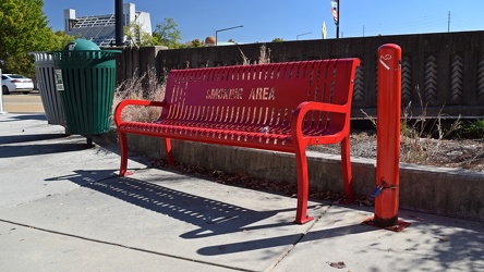 Smoking bench at Knoxville Station Transit Center