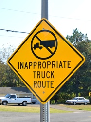 "Inappropriate truck route"