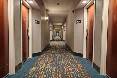 Fourth floor corridor at the Hampton Inn in Kingsport, Tennessee