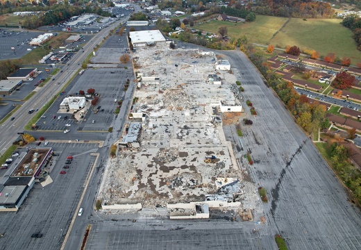 Staunton Mall demolition progress, October 26, 2022