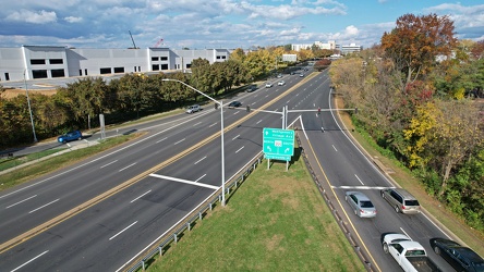 End of exit ramp to Montgomery Village Avenue