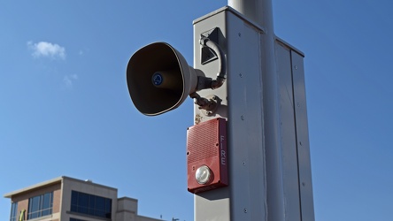 Fire alarm and speaker at Ashburn station