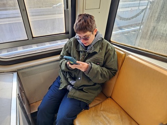 Elyse rides on WMATA railcar 2056