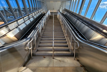 Stairs and escalators at Ashburn station