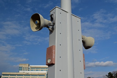 Fire alarm and speaker at Reston Town Center station