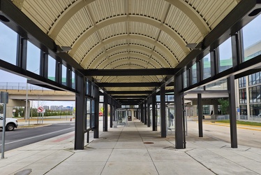 Bus canopy at Herndon station