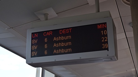 PIDS screen at Reston Town Center station [01]