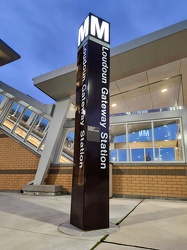 Loudoun Gateway station entrance pylon