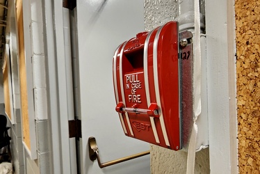 Edwards fire alarm pull station in the basement of a building [01]