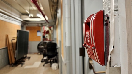 Edwards fire alarm pull station in the basement of a building [02]